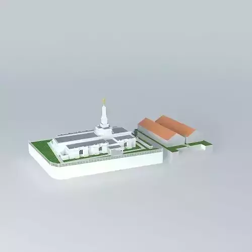 LDS., Temple Tuxtla Gutierrez, Chiapas. Mexico Mormon Temple. Free 3D model