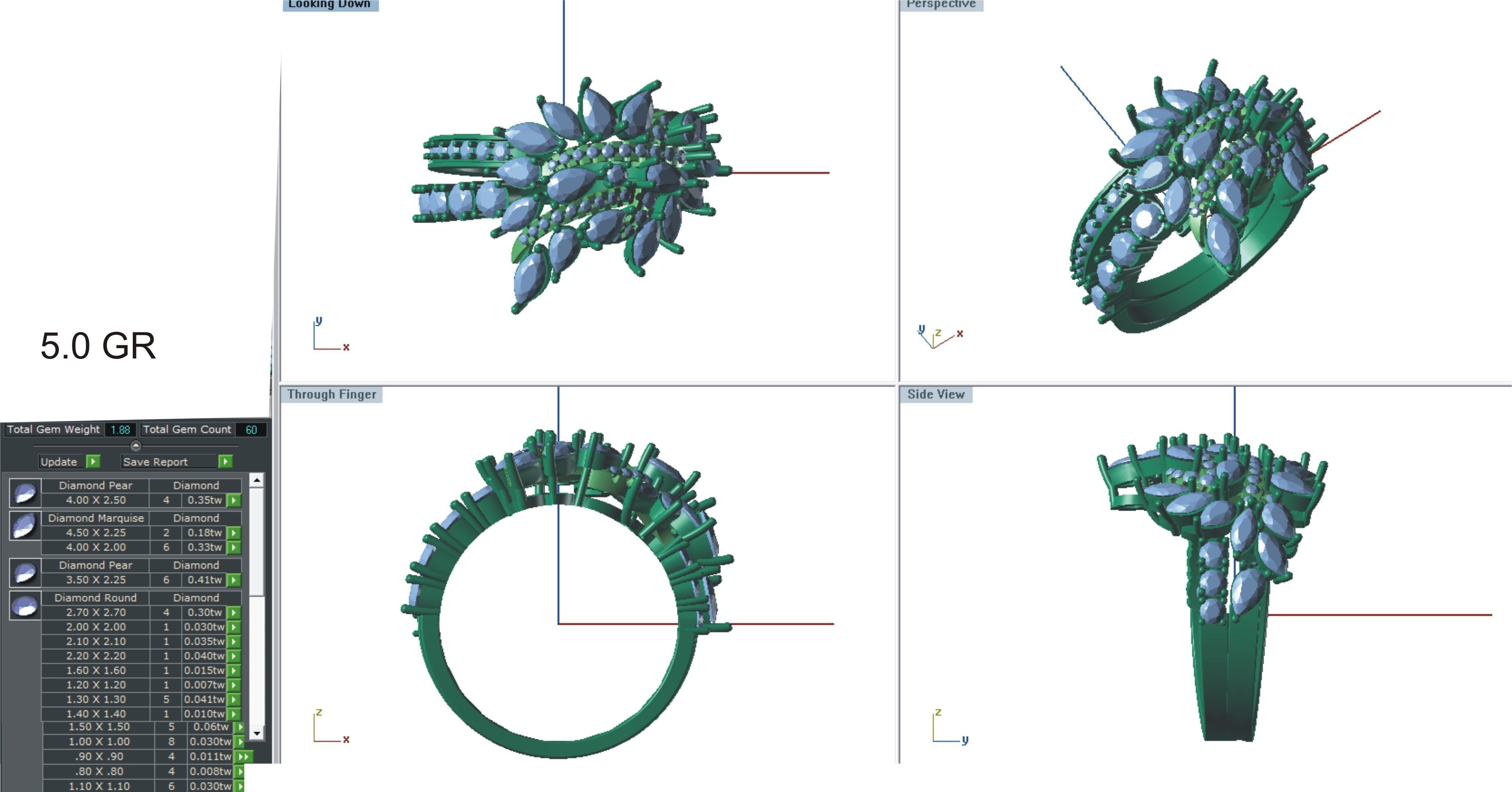 Women ring 3dm stl render detail 3D print model 3D print model_1