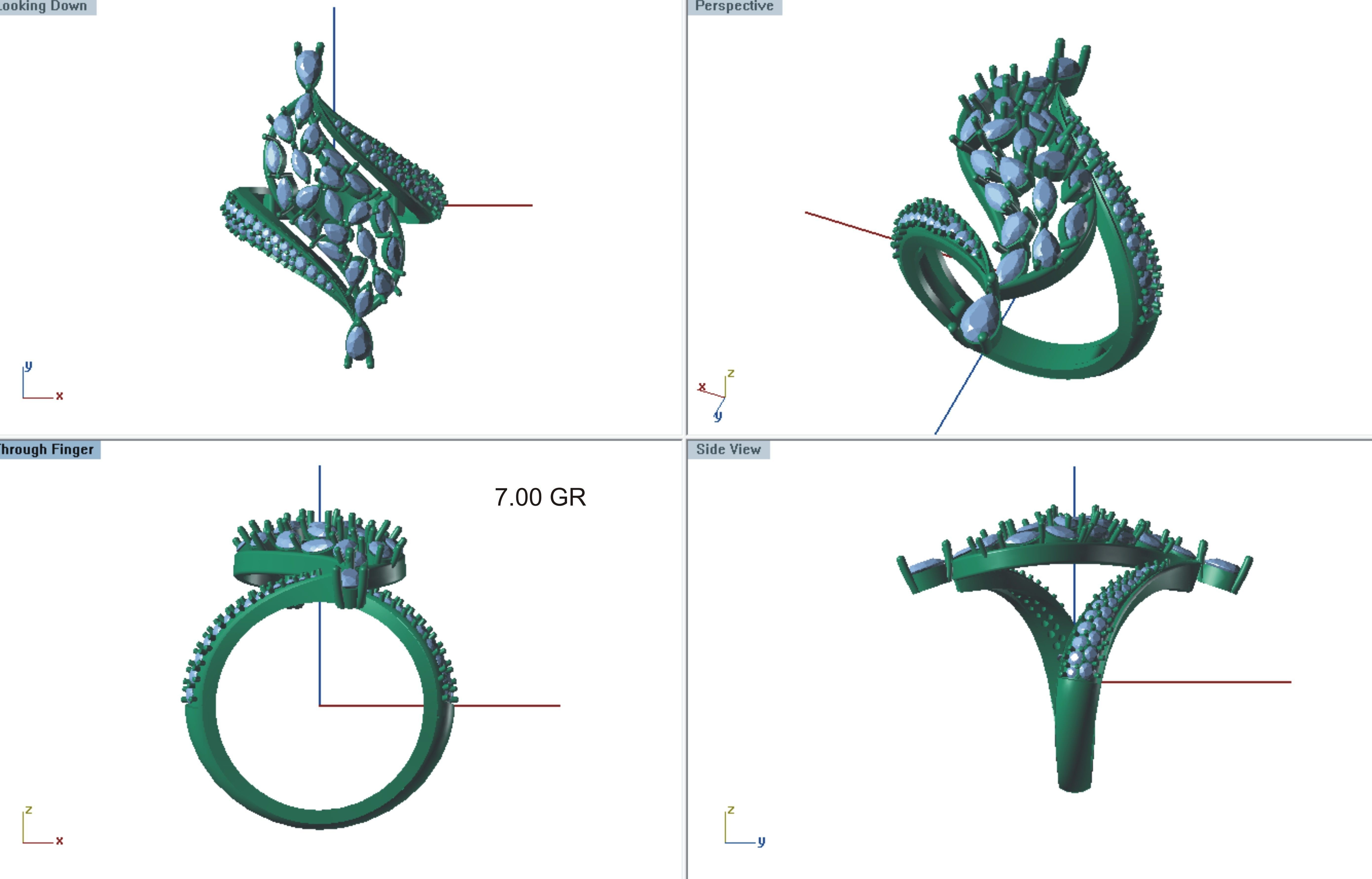 Women ring 3dm stl render detail 3D print model 3D print model_1