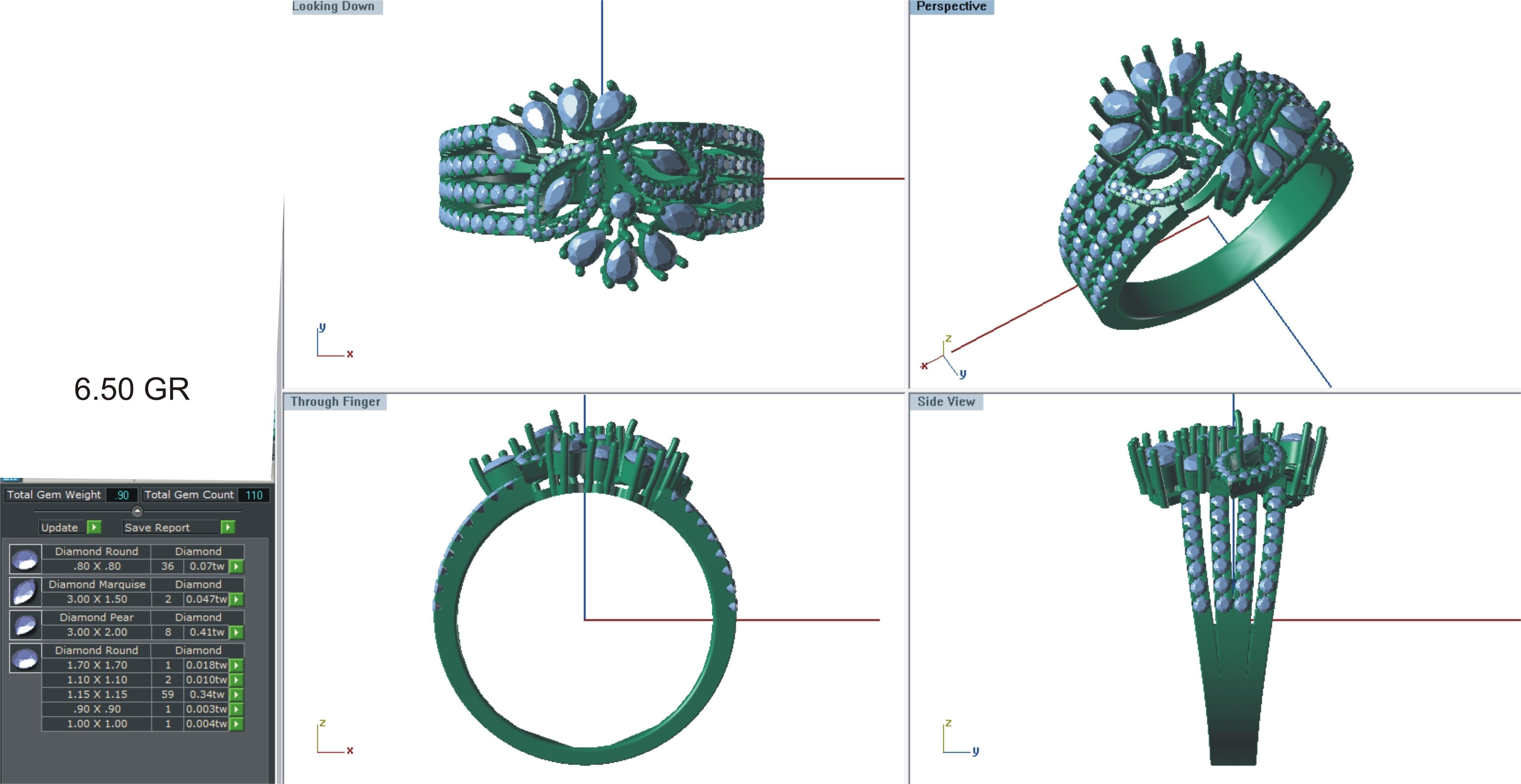 Women ring 3dm stl render detail 3D print model 3D print model_1