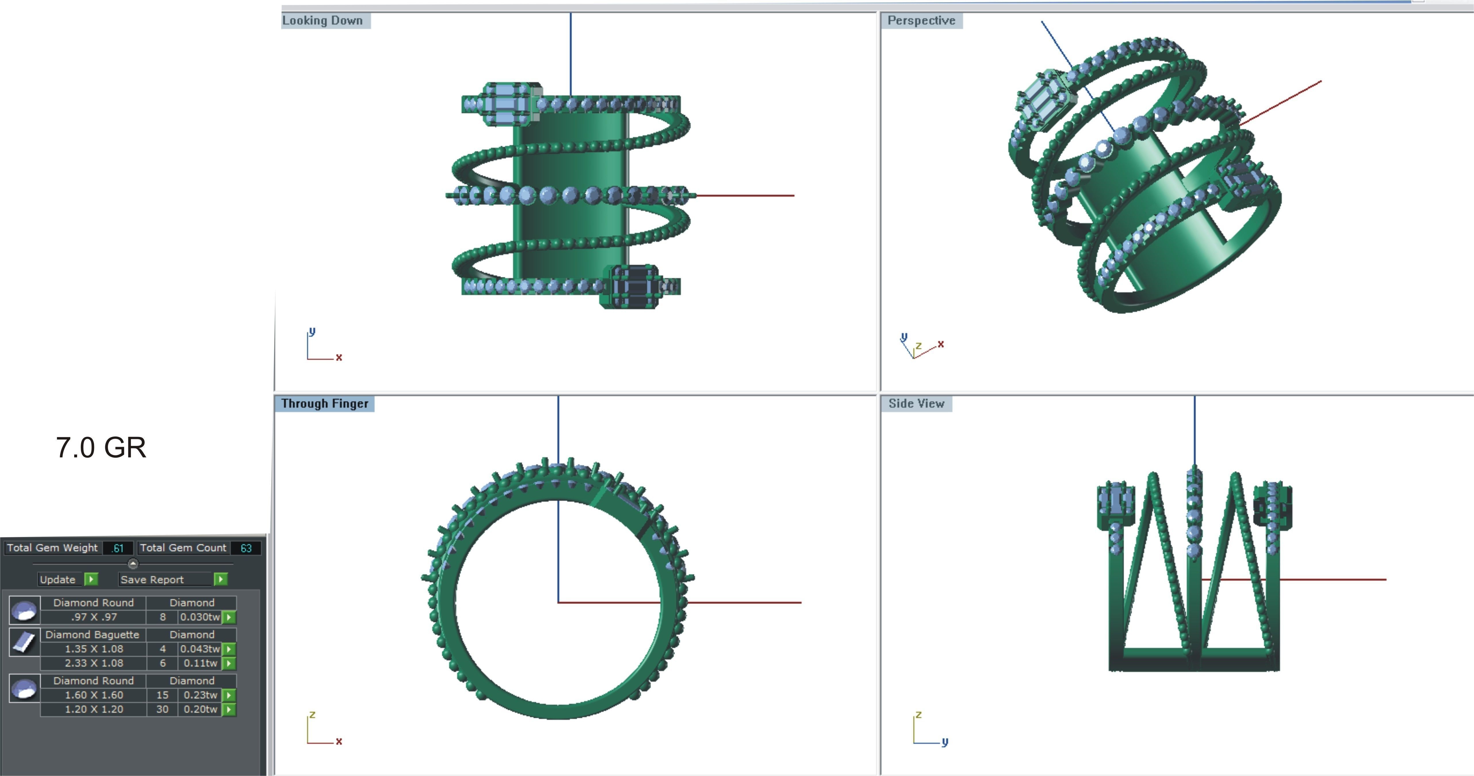 Women ring 3dm stl render detail 3D print model 3D print model_1