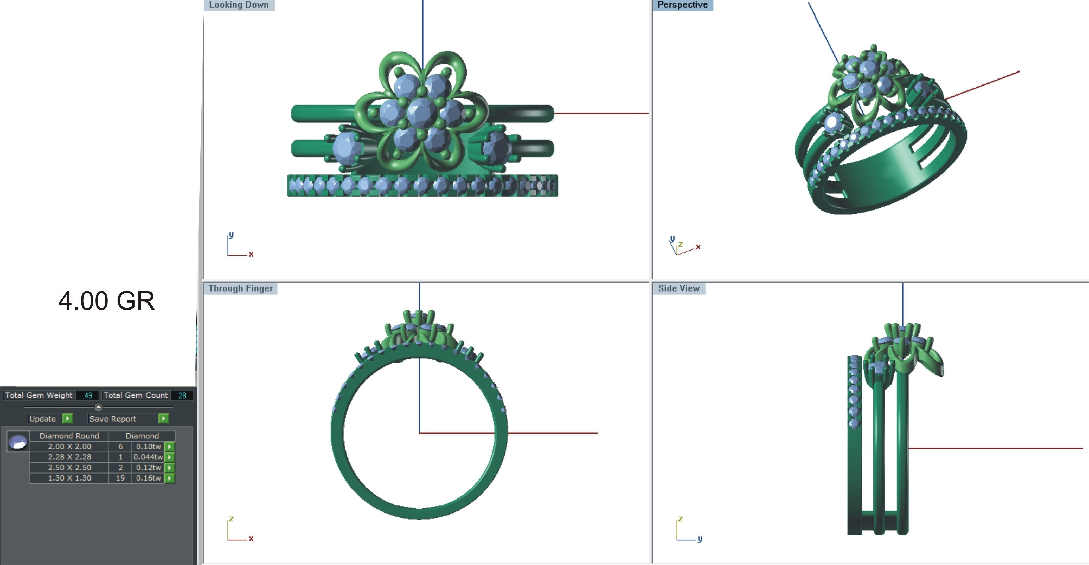 Women ring 3dm stl render detail 3D print model 3D print model_1