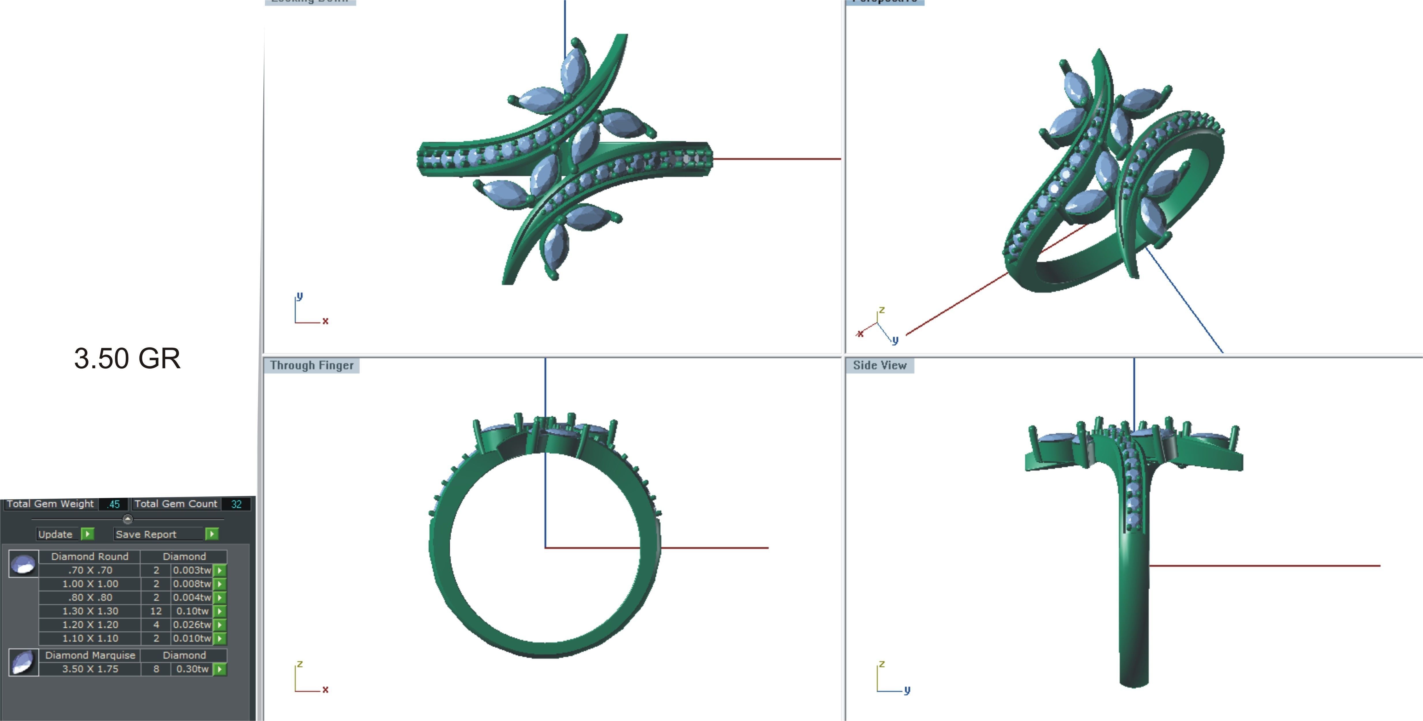 Women ring 3dm stl render detail 3D print model 3D print model_1