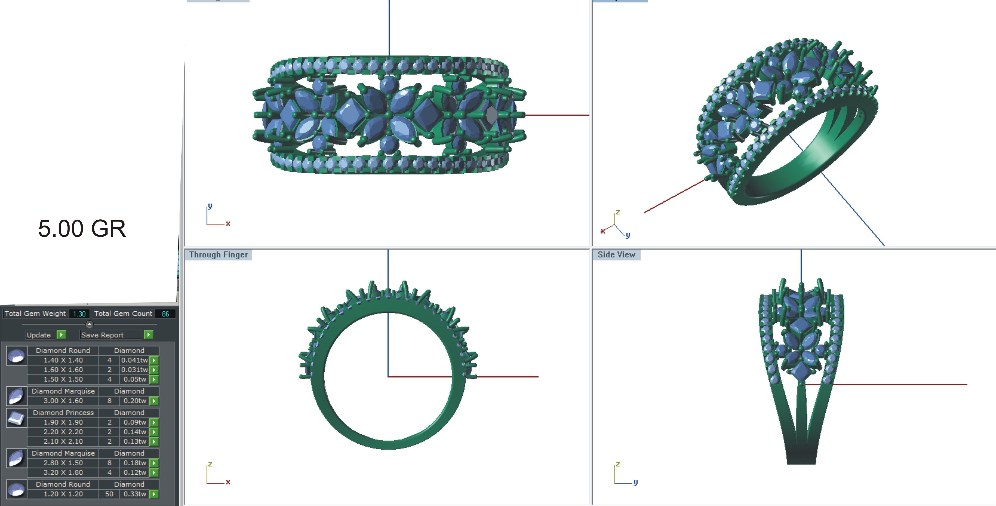 Women ring 3dm stl render detail 3D print model 3D print model_1