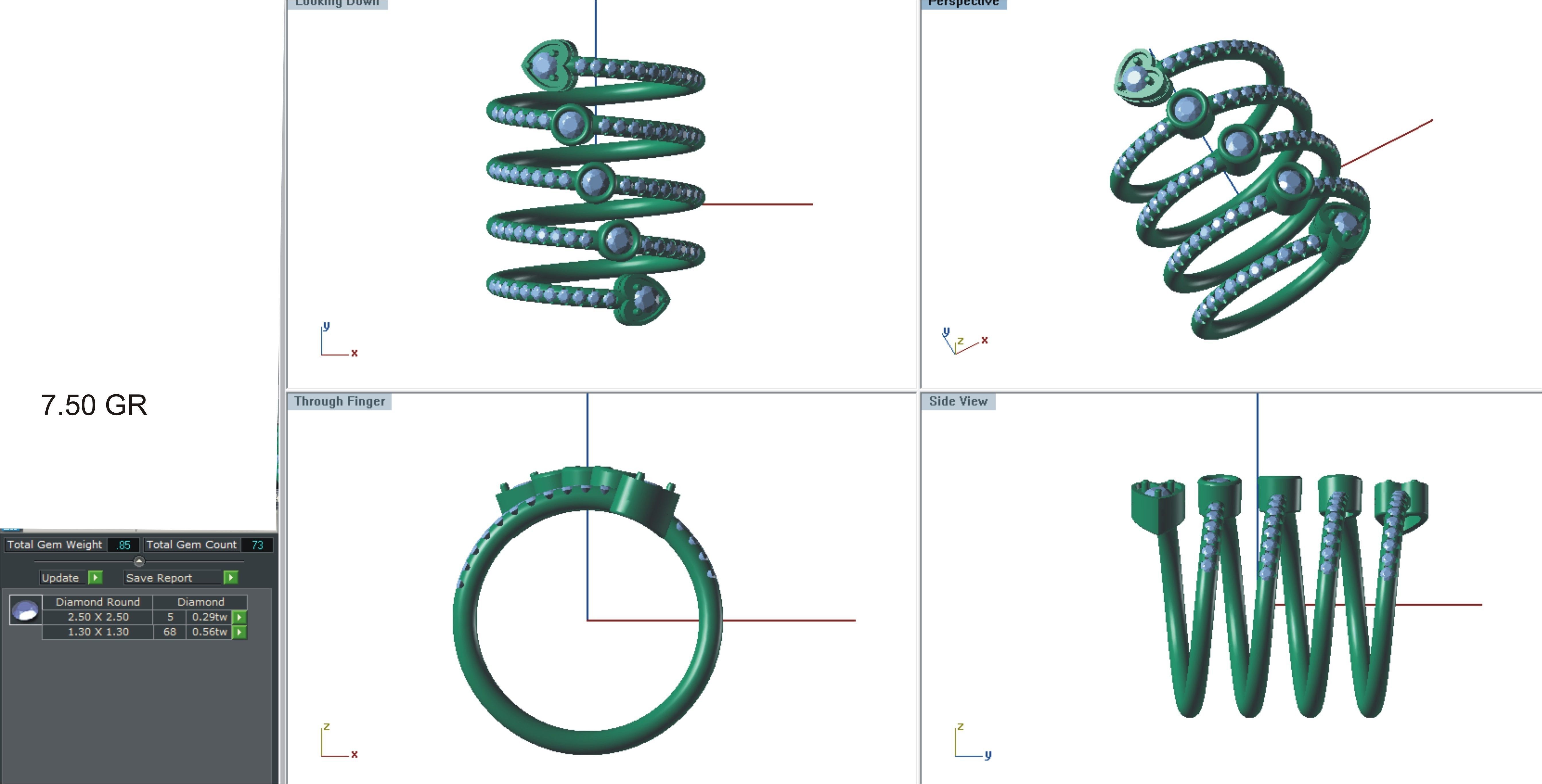 Women ring 3dm stl render detail 3D print model 3D print model_1