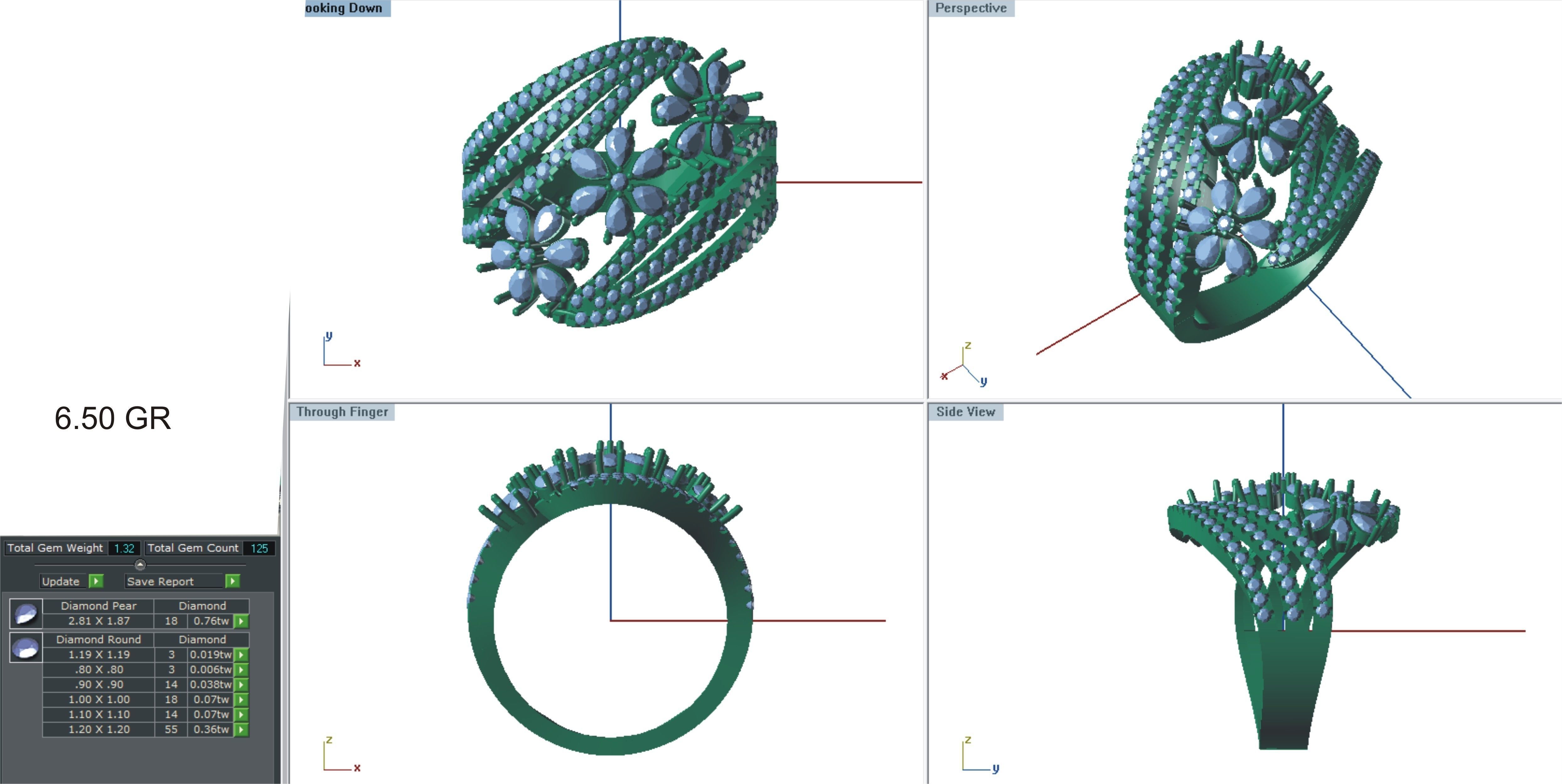Women ring 3dm stl render detail 3D print model 3D print model_1
