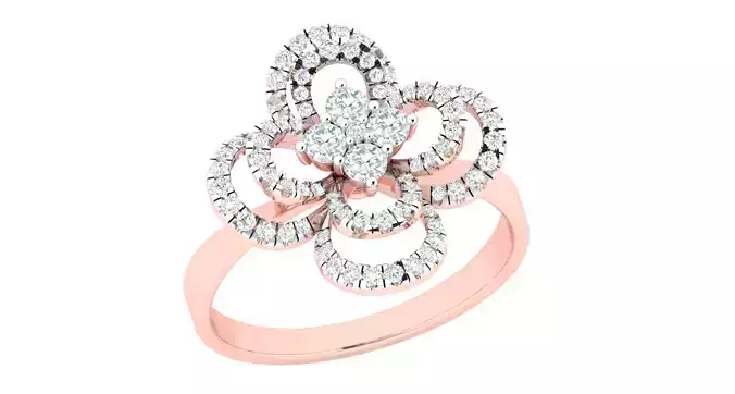 Women flower ring 3dm stl render detail 3D print model 3D print model