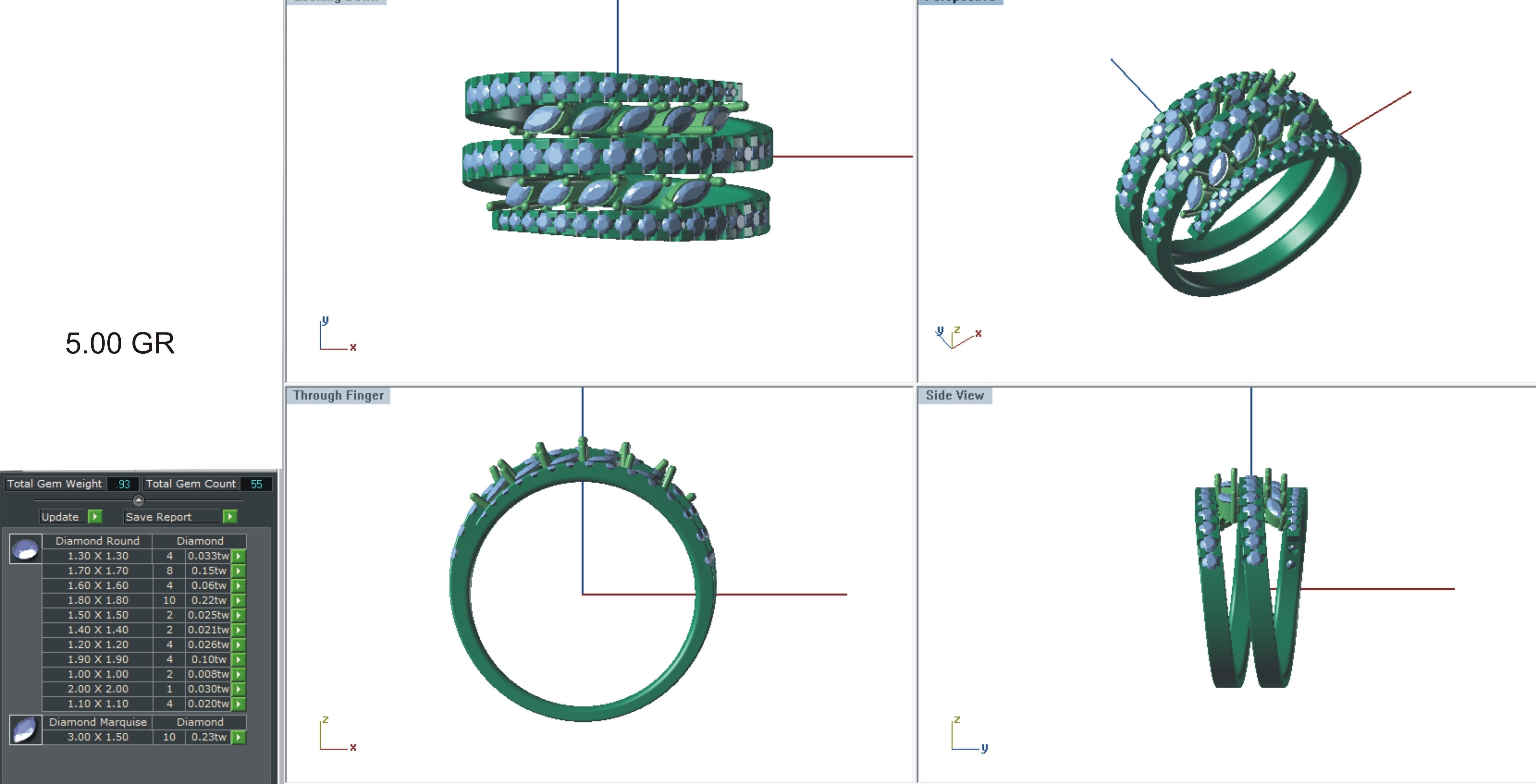 Women ring 3dm stl render detail 3D print model 3D print model_1