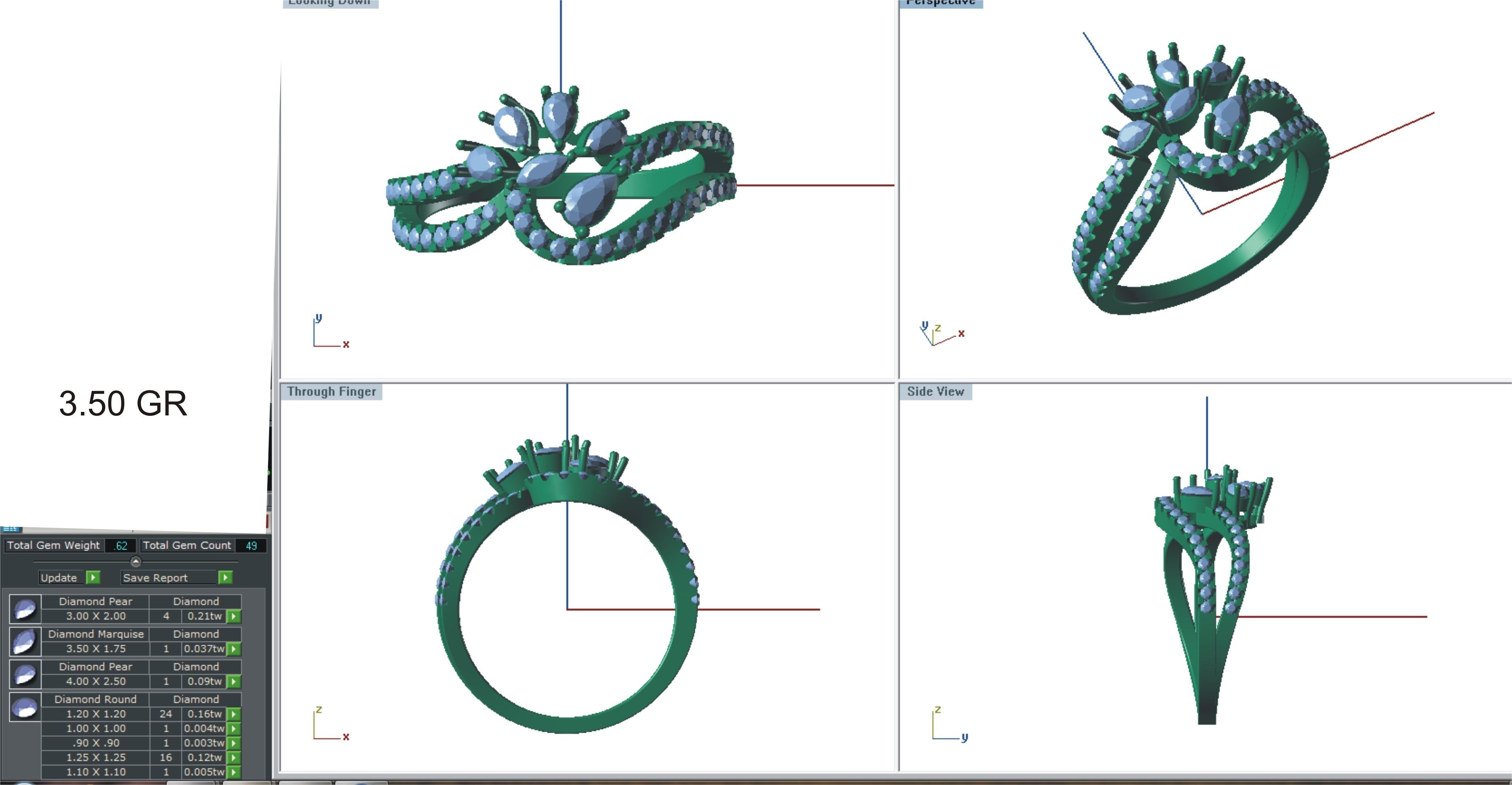 Women ring 3dm stl render detail 3D print model 3D print model_1