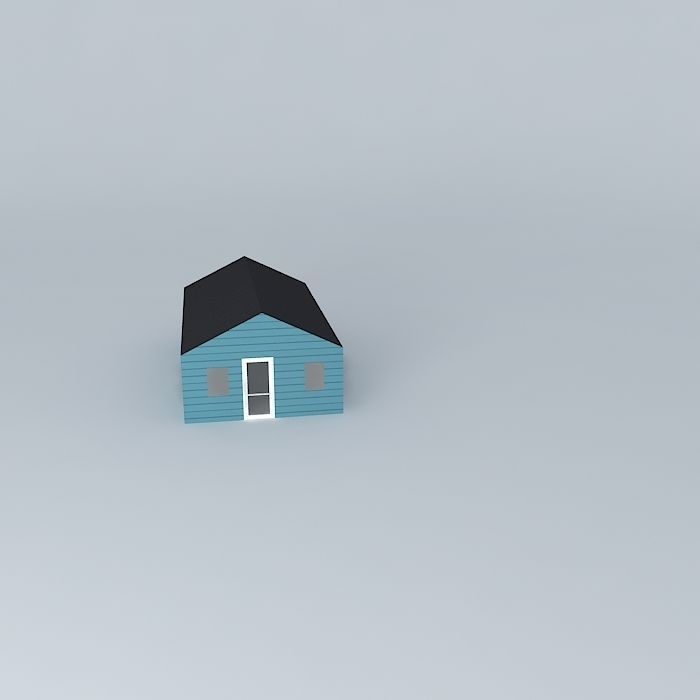 cabin building with roof Free 3D model_2