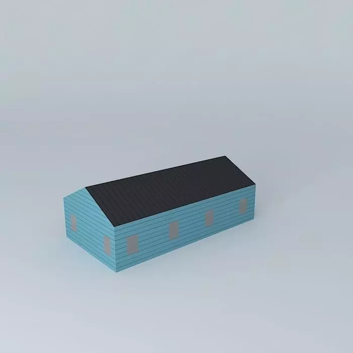 cabin building with roof Free 3D model_0