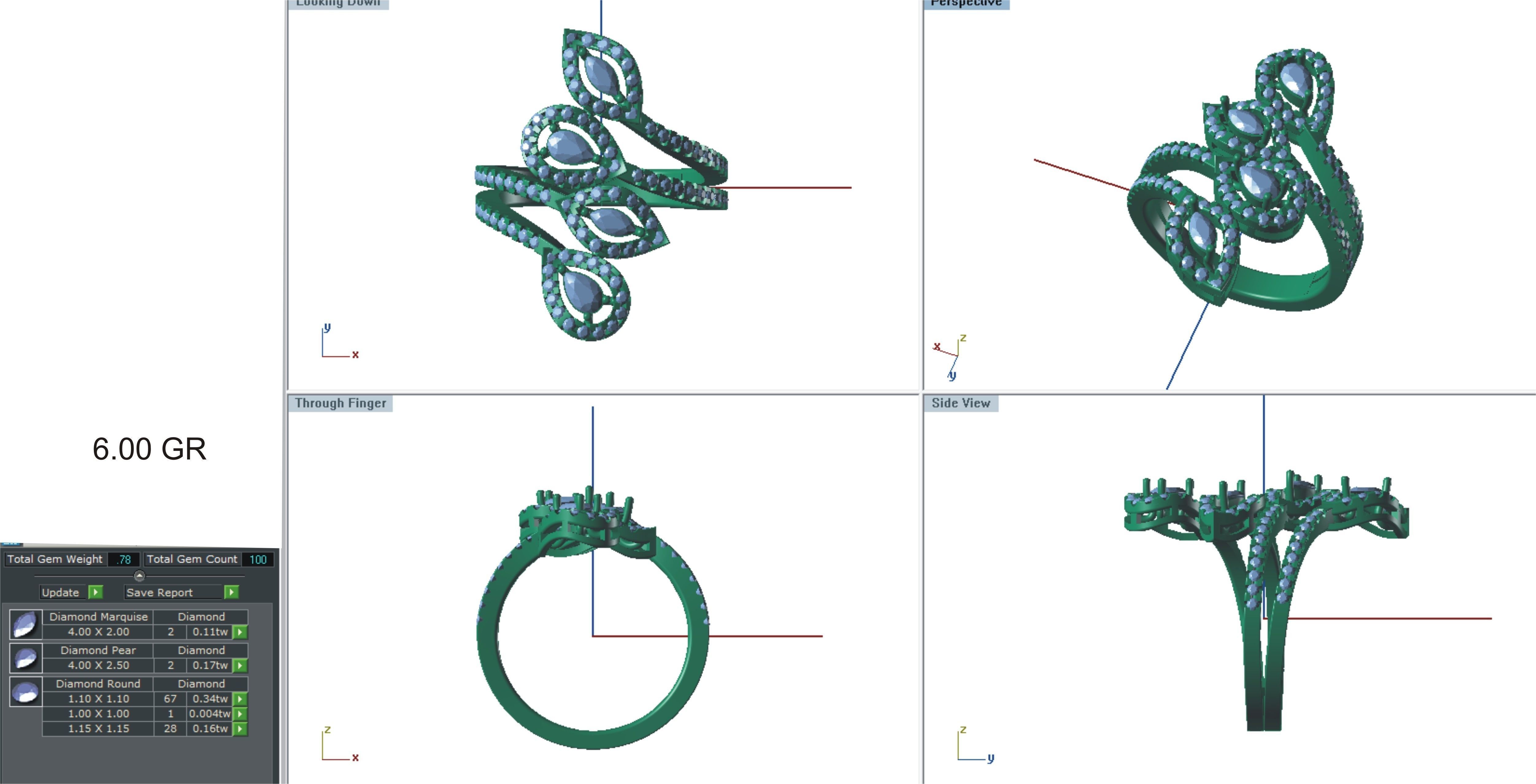 Women ring 3dm stl render detail 3D print model 3D print model_1