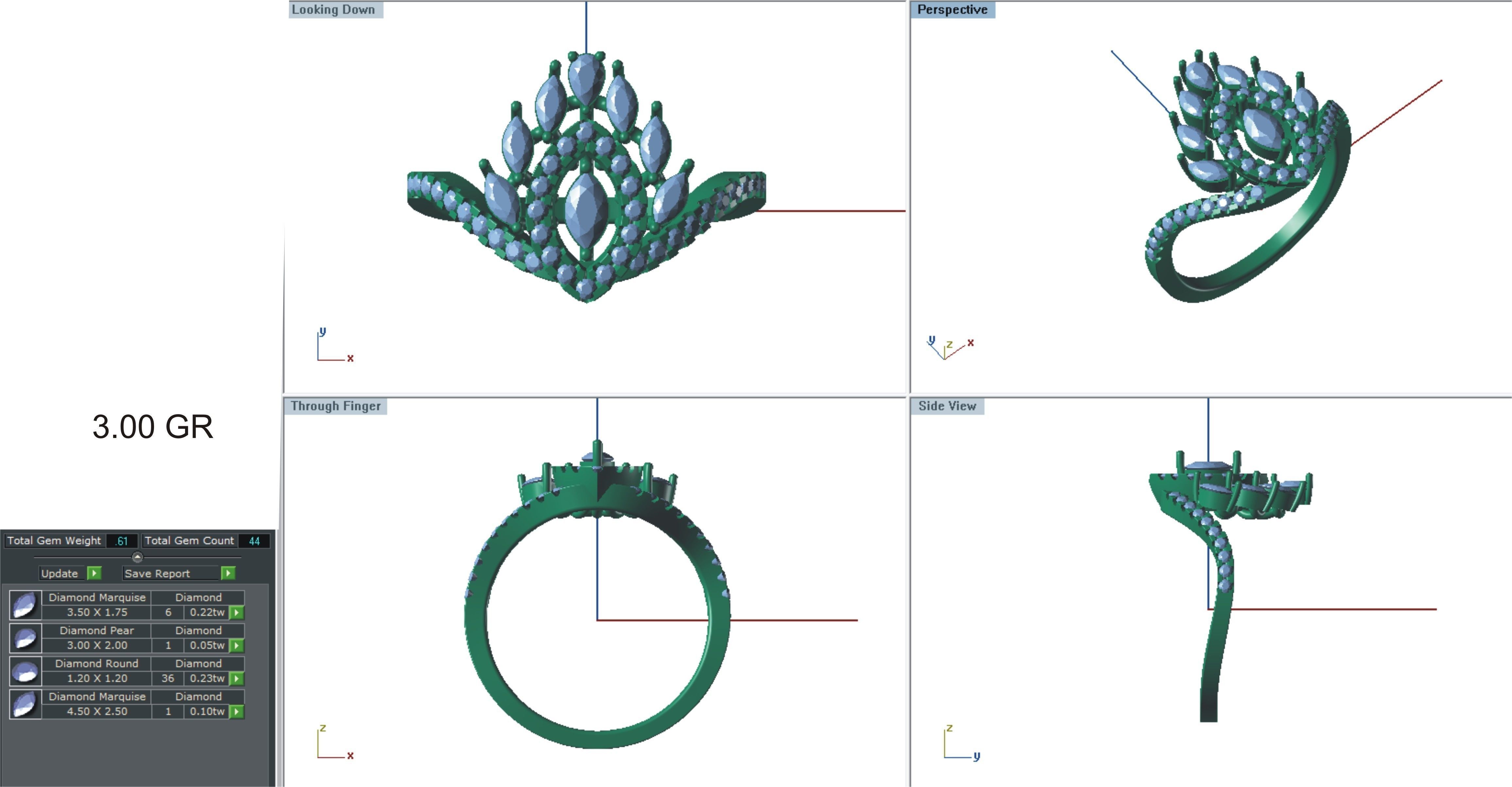 Women ring 3dm stl render detail 3D print model 3D print model_1