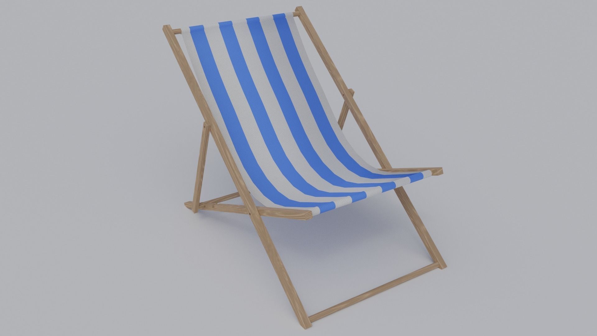 Deck Chair - Low Poly PBR Low-poly 3D model_3