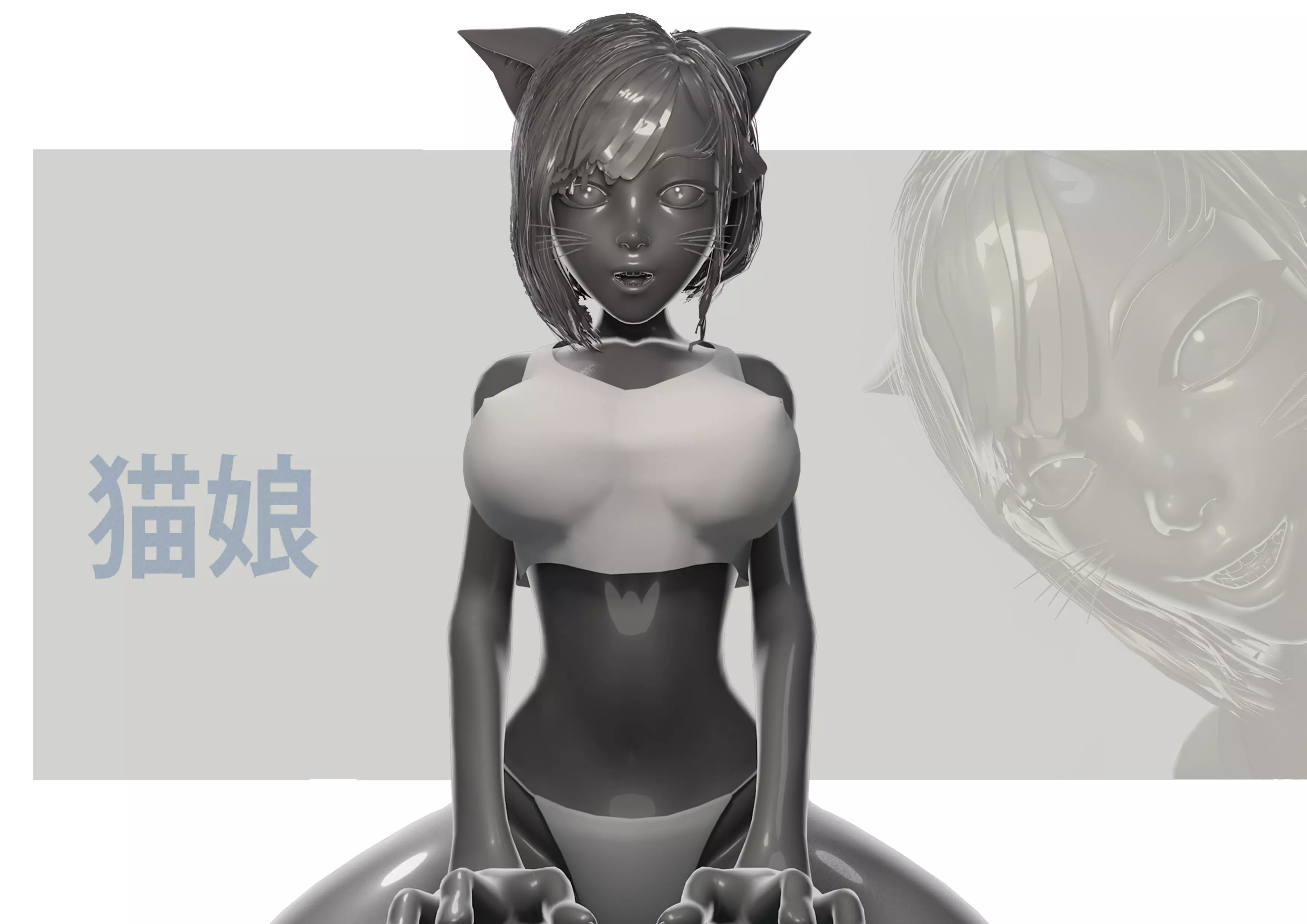 Cat Girl 3D model_0