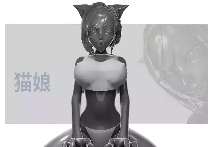 Cat Girl 3D model
