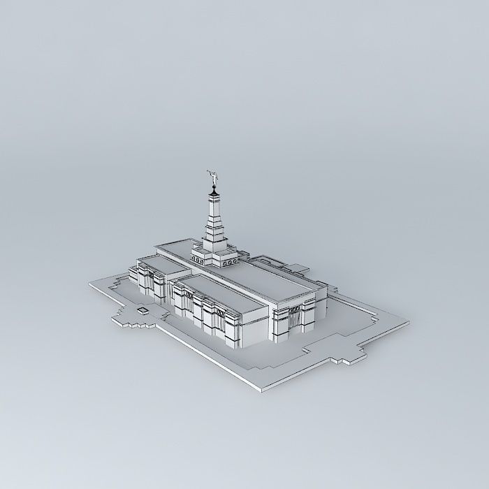 LDS Temple Spokane Washington Templo. 39 th operating temple. Free 3D model_4