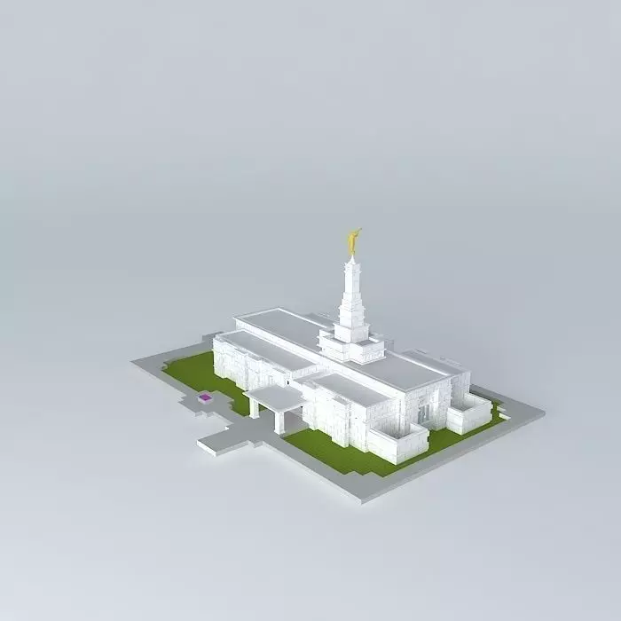 LDS Temple Spokane Washington Templo. 39 th operating temple. Free 3D model_0