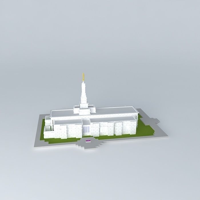 LDS Temple Spokane Washington Templo. 39 th operating temple. Free 3D model_2