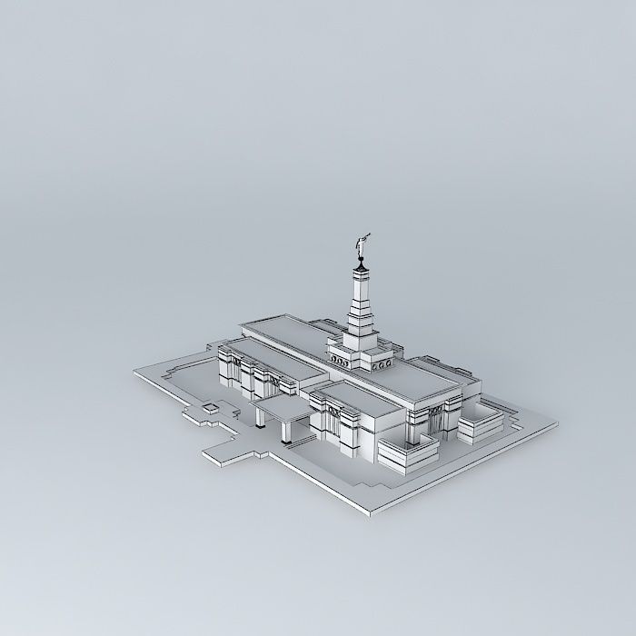 LDS Temple Spokane Washington Templo. 39 th operating temple. Free 3D model_3
