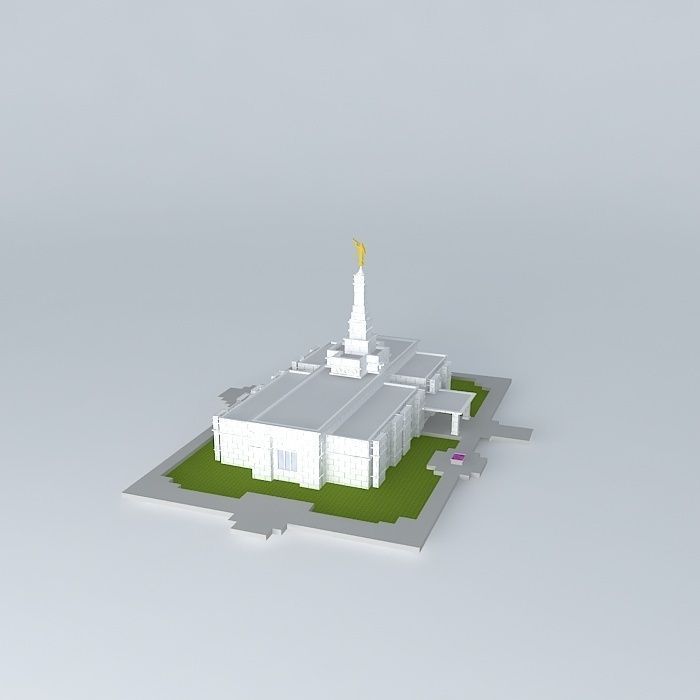 LDS Temple Spokane Washington Templo. 39 th operating temple. Free 3D model_1