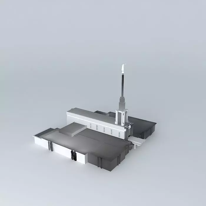 LDS, Templo Mormon, Santiago, Chile, 24 th, Operating temple. Free 3D model_0