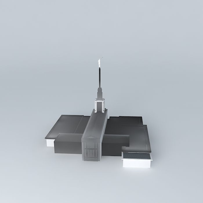 LDS, Templo Mormon, Santiago, Chile, 24 th, Operating temple. Free 3D model_1
