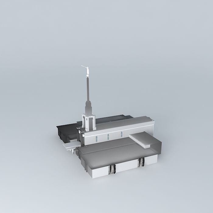 LDS, Templo Mormon, Santiago, Chile, 24 th, Operating temple. Free 3D model_2