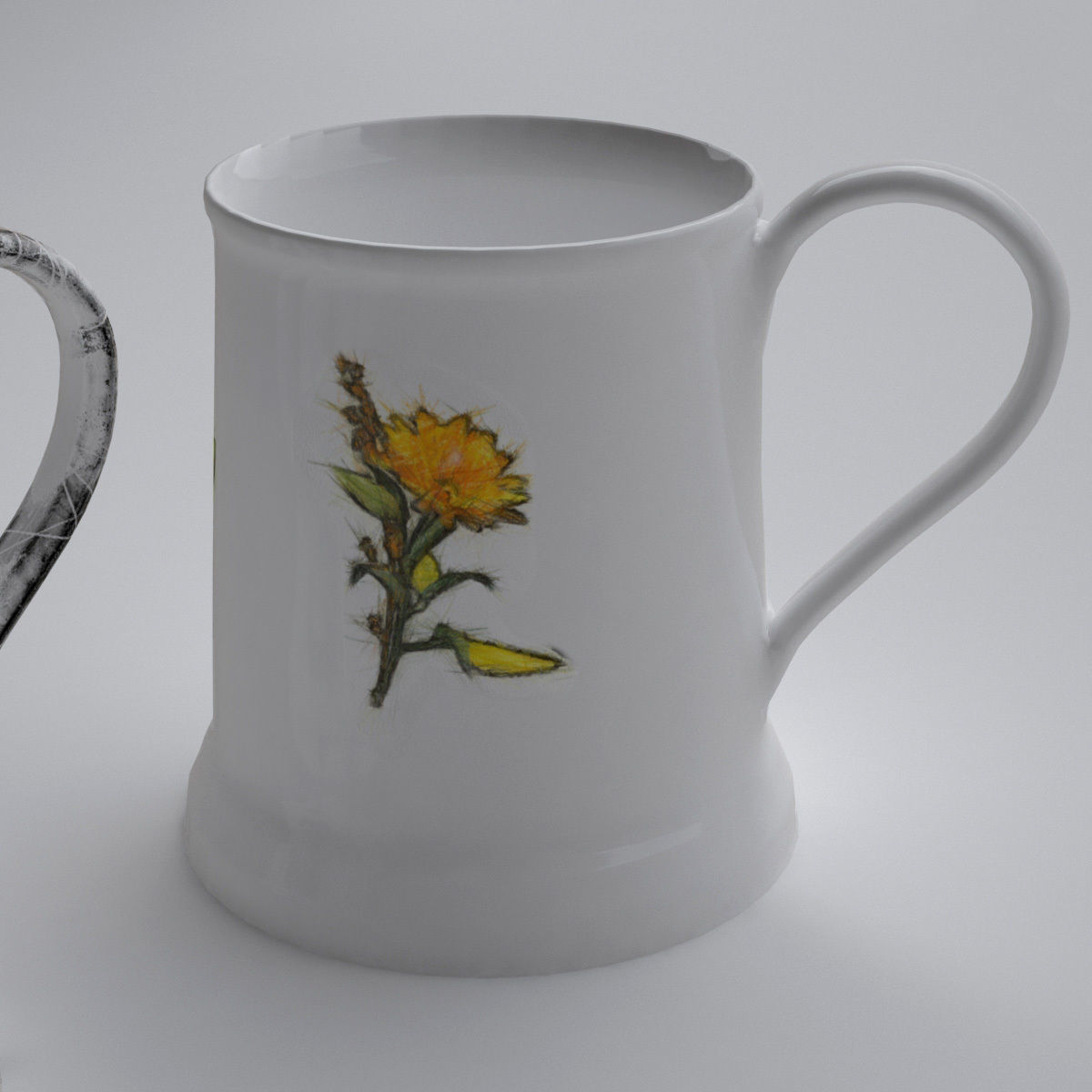 Cup with clean and dirty textures  3D model_6