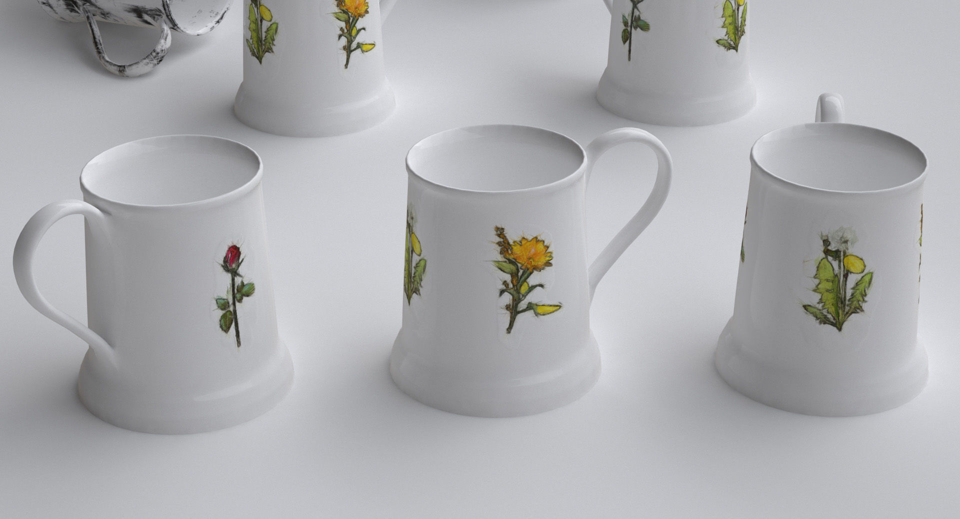 Cup with clean and dirty textures  3D model_3