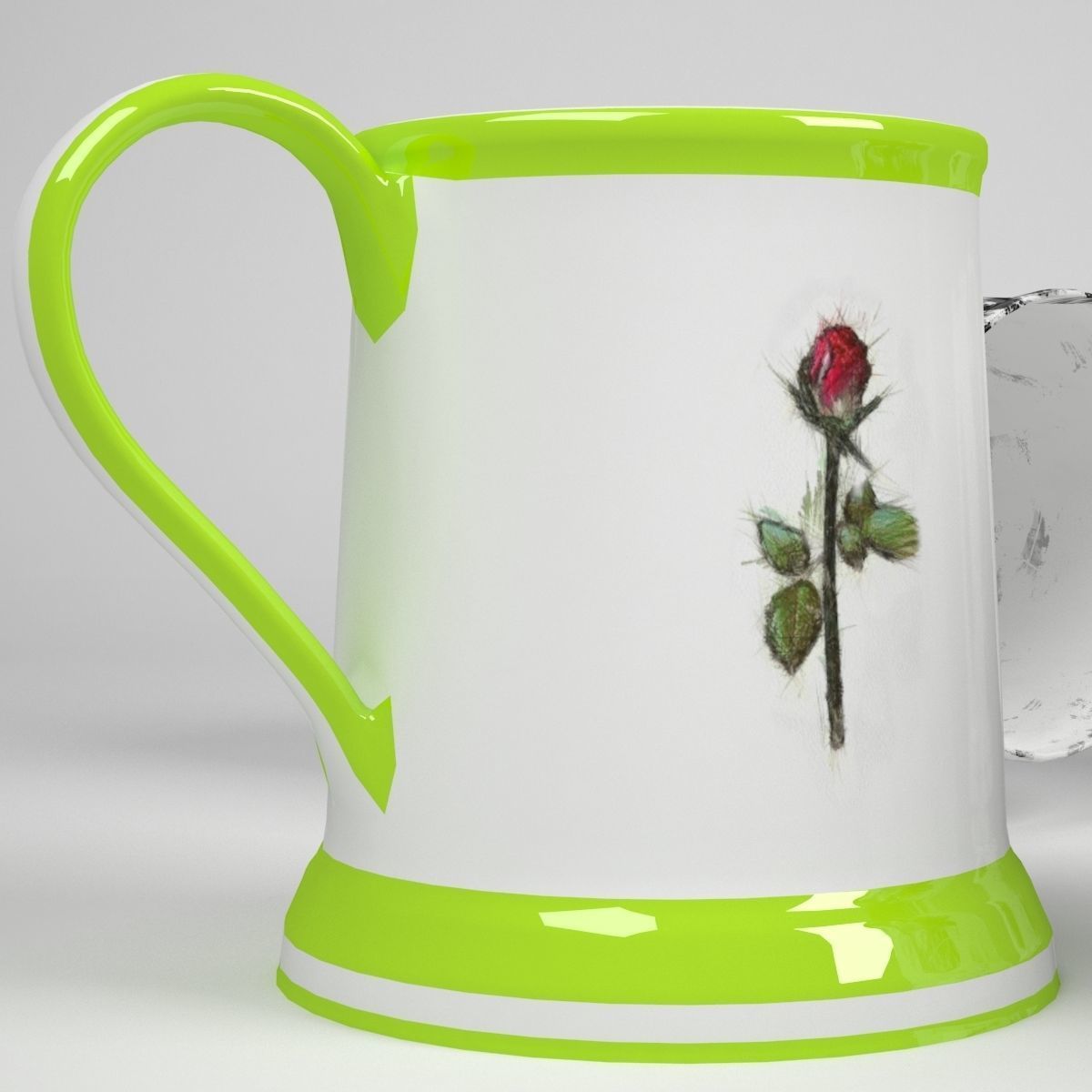 Cup with clean and dirty textures  3D model_8