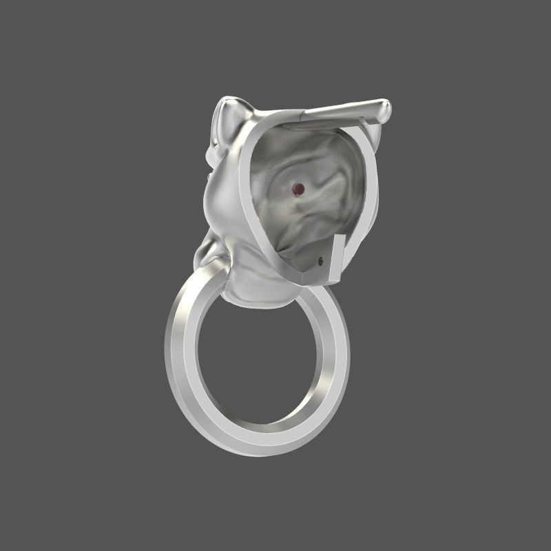 Women Earrings Panther 3dm stl 3D print model 3D print model_11