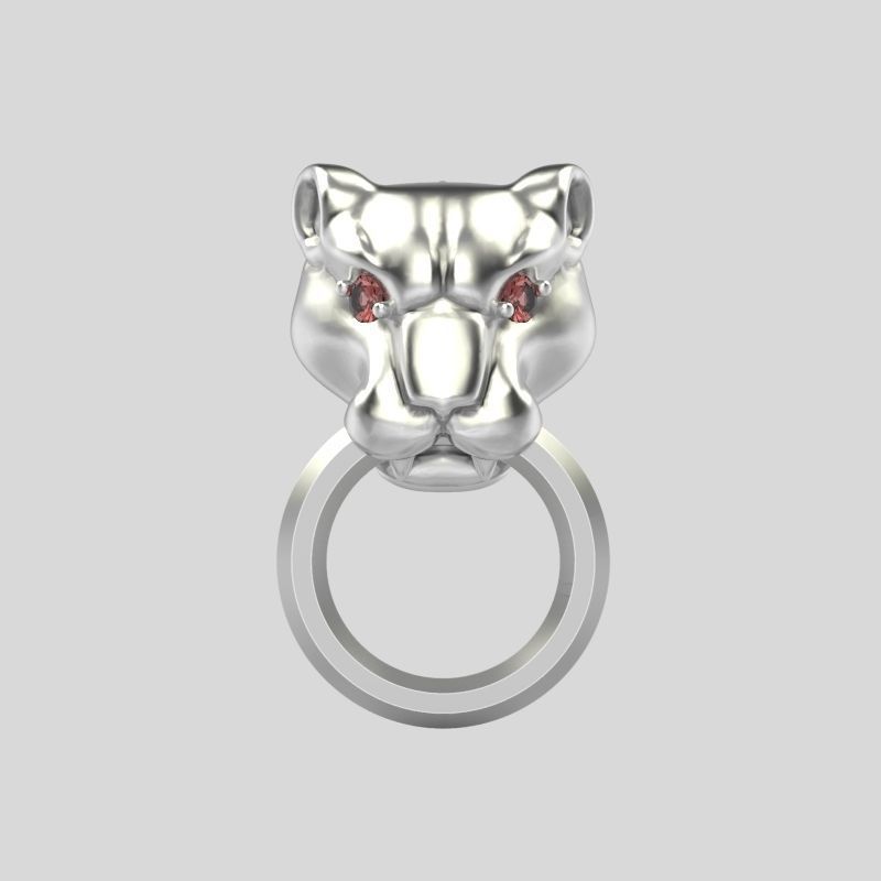 Women Earrings Panther 3dm stl 3D print model 3D print model_3