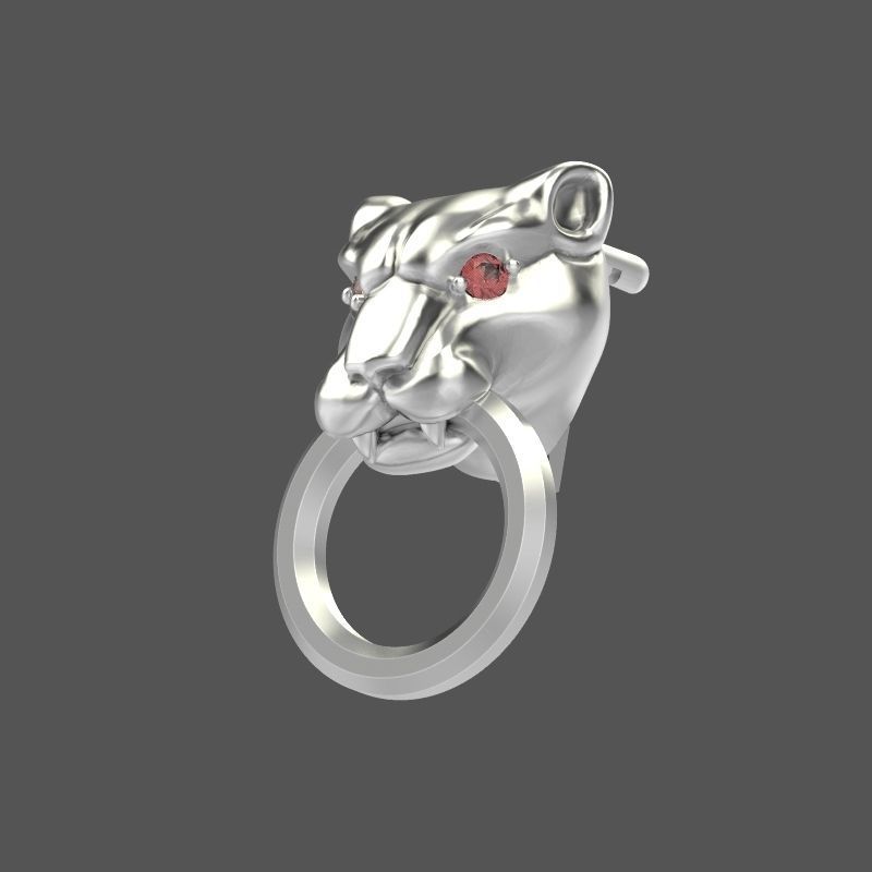 Women Earrings Panther 3dm stl 3D print model 3D print model_23