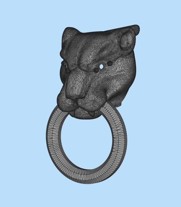 Women Earrings Panther 3dm stl 3D print model 3D print model_33