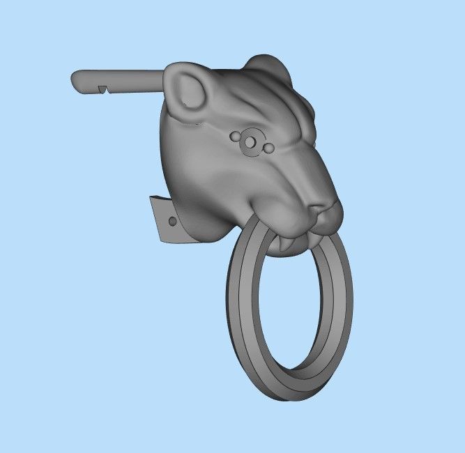 Women Earrings Panther 3dm stl 3D print model 3D print model_32