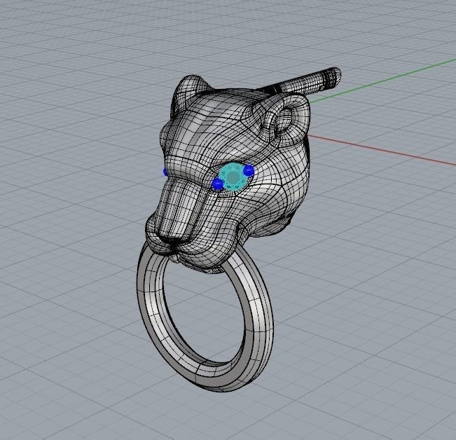 Women Earrings Panther 3dm stl 3D print model 3D print model_29