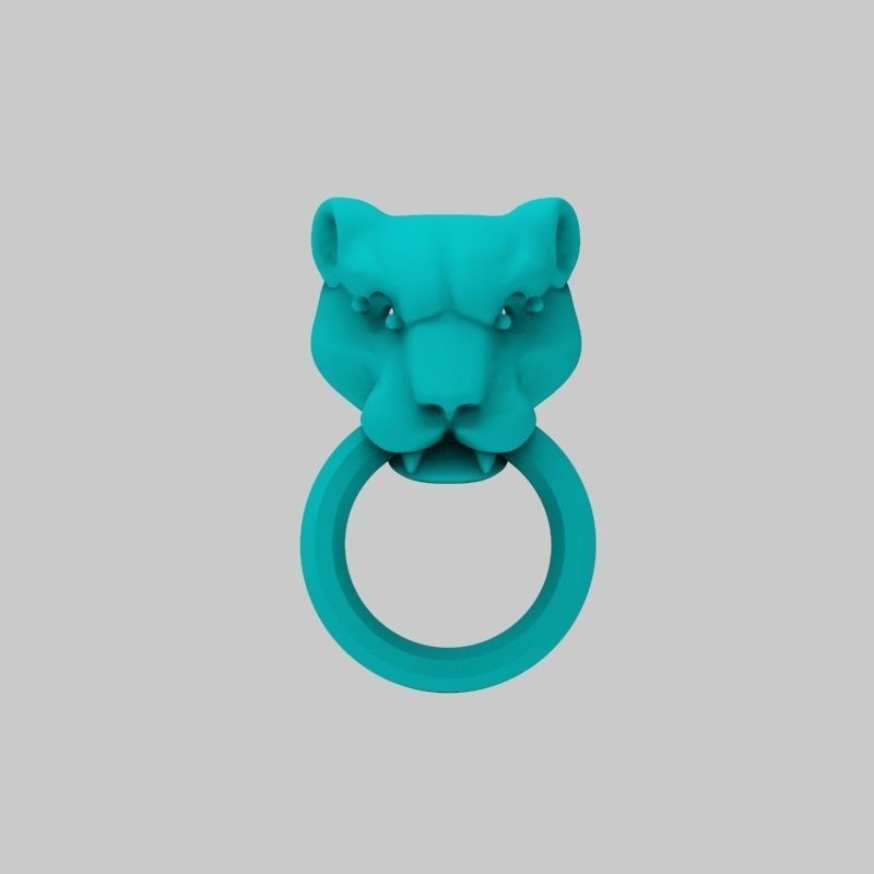 Women Earrings Panther 3dm stl 3D print model 3D print model_12