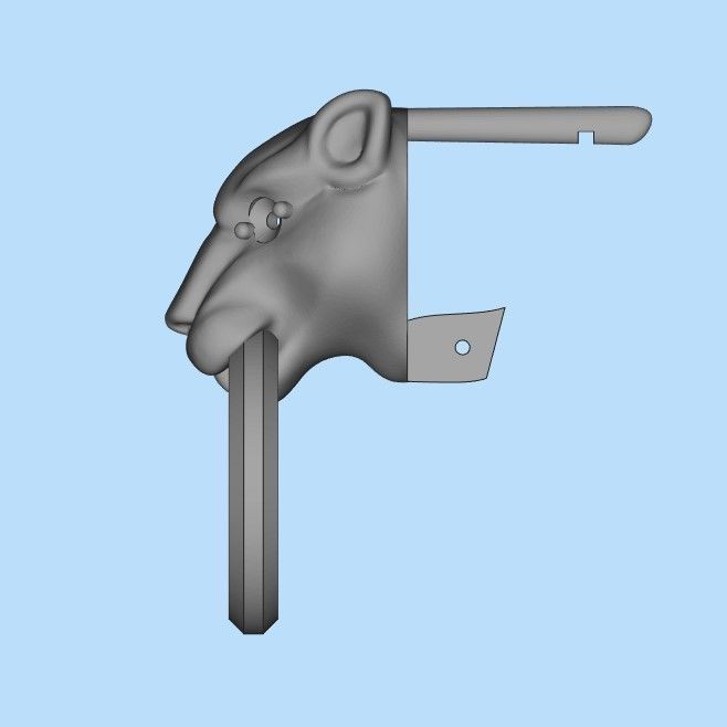 Women Earrings Panther 3dm stl 3D print model 3D print model_36