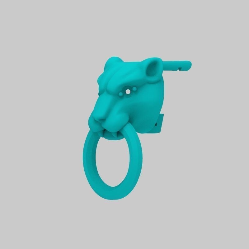 Women Earrings Panther 3dm stl 3D print model 3D print model_14