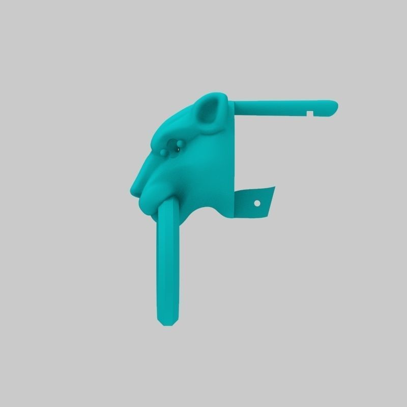 Women Earrings Panther 3dm stl 3D print model 3D print model_16