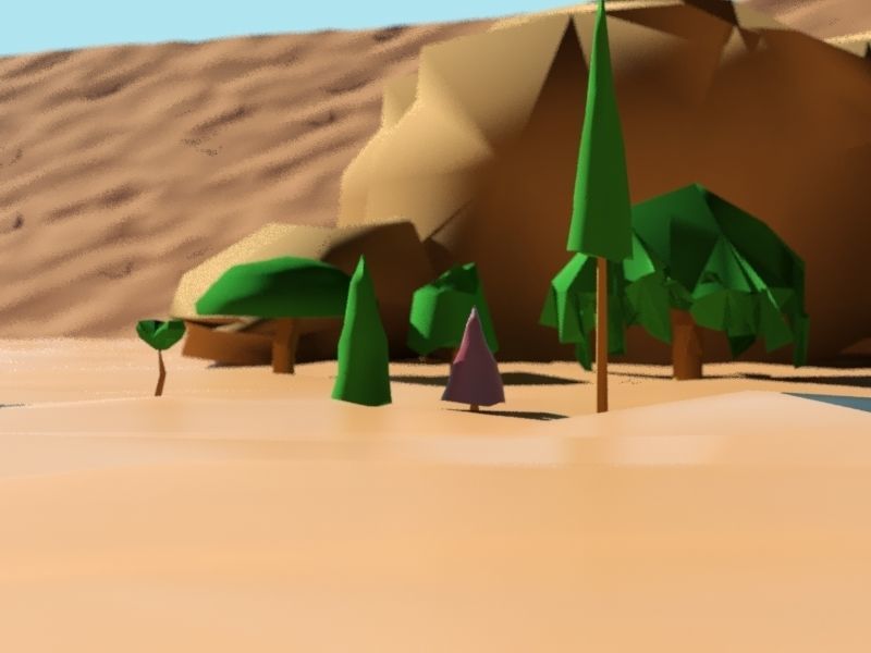 Tree Bush and Rock Environment Pack CARTOON Low-poly 3D model_20