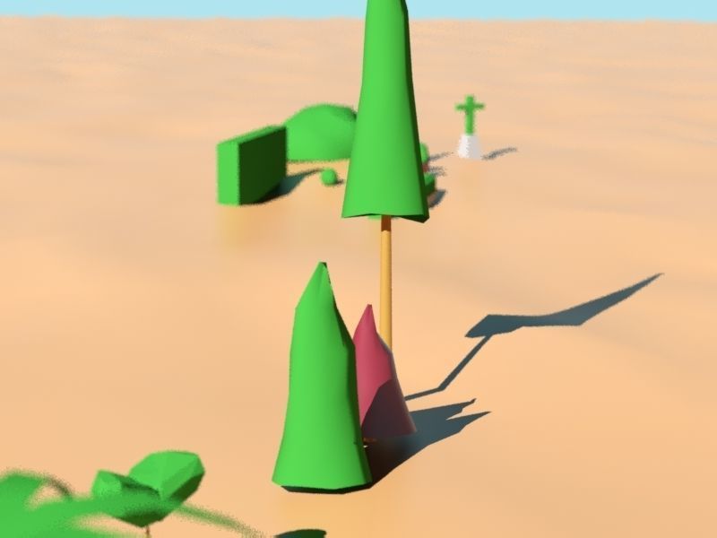 Tree Bush and Rock Environment Pack CARTOON Low-poly 3D model_7