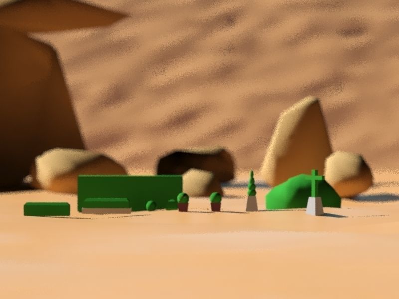 Tree Bush and Rock Environment Pack CARTOON Low-poly 3D model_15