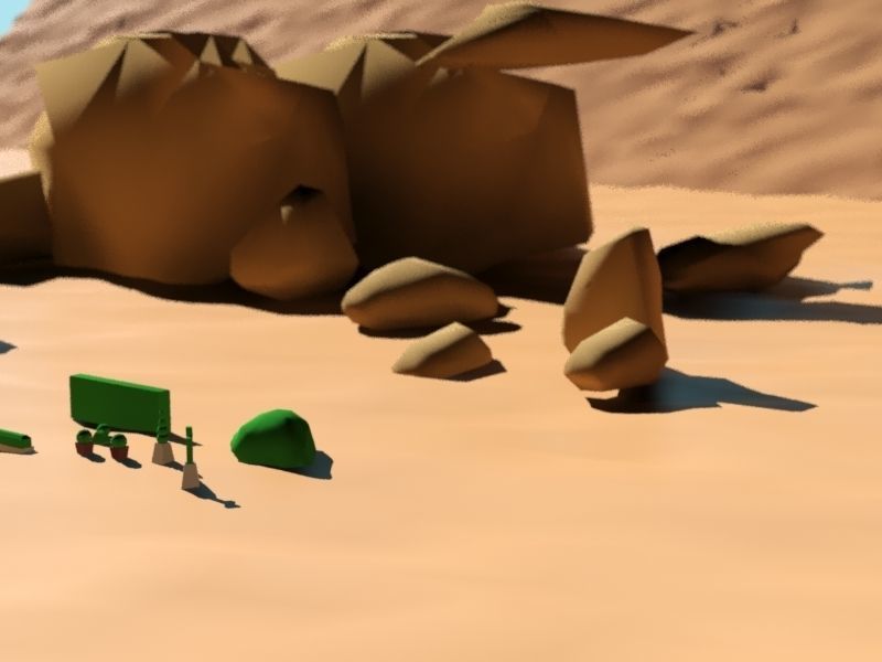 Tree Bush and Rock Environment Pack CARTOON Low-poly 3D model_17