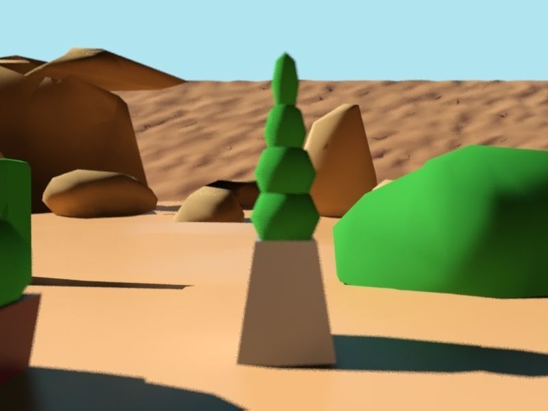 Tree Bush and Rock Environment Pack CARTOON Low-poly 3D model_10