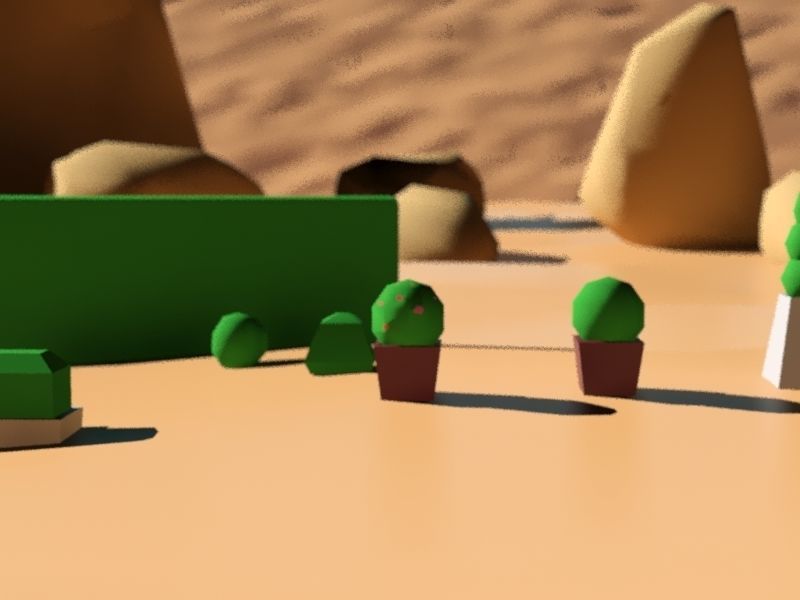 Tree Bush and Rock Environment Pack CARTOON Low-poly 3D model_8