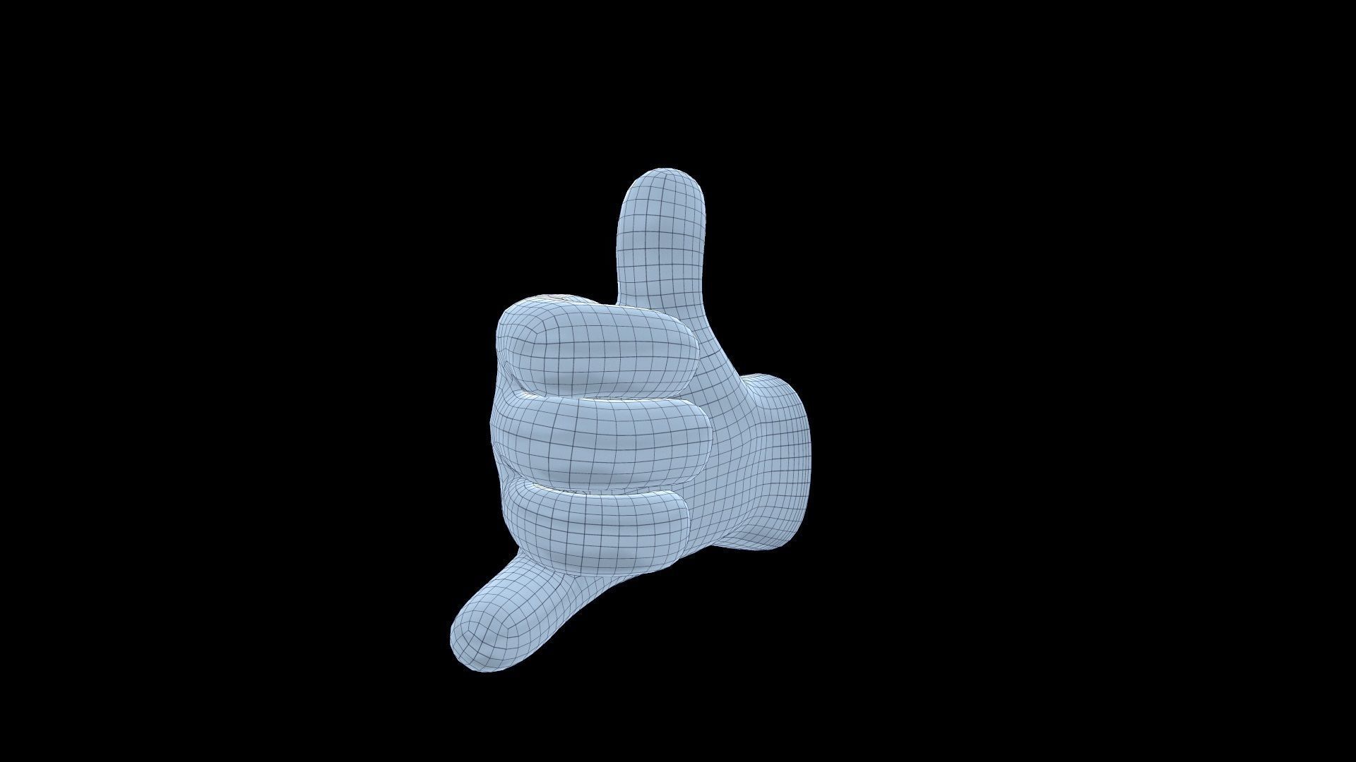 hands emoji megapack Low-poly 3D model_28