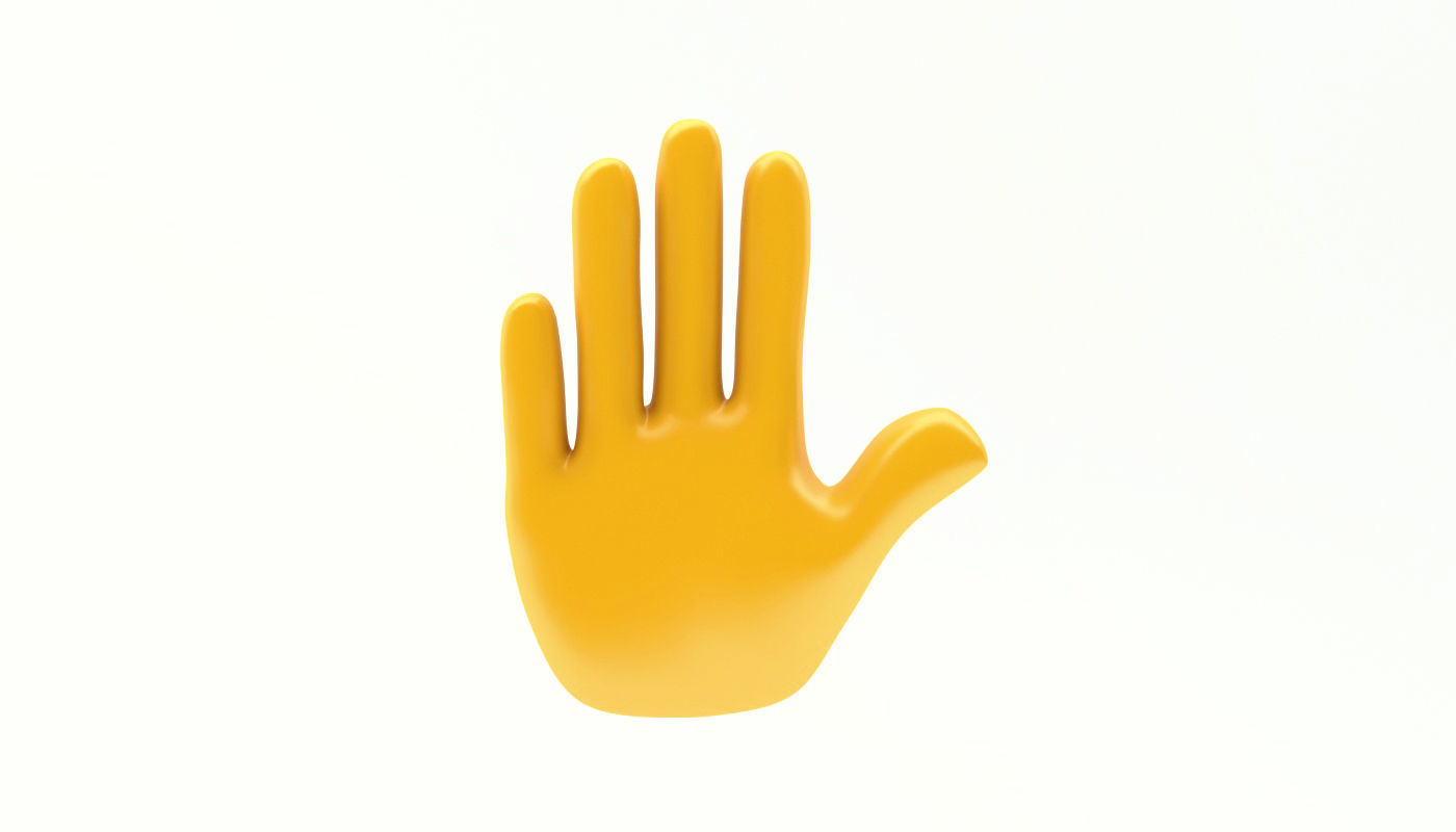 hands emoji megapack Low-poly 3D model_17