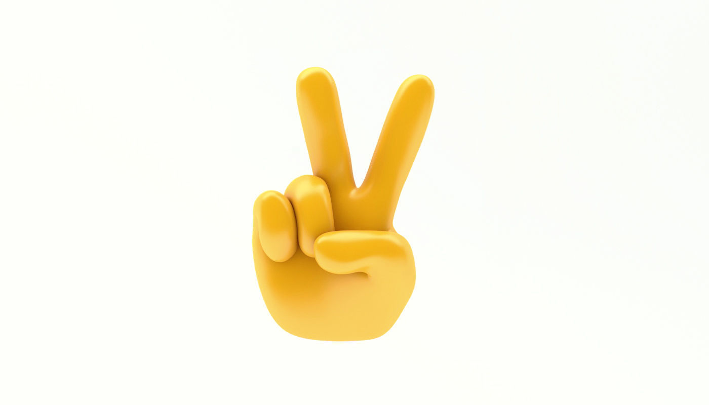 hands emoji megapack Low-poly 3D model_6
